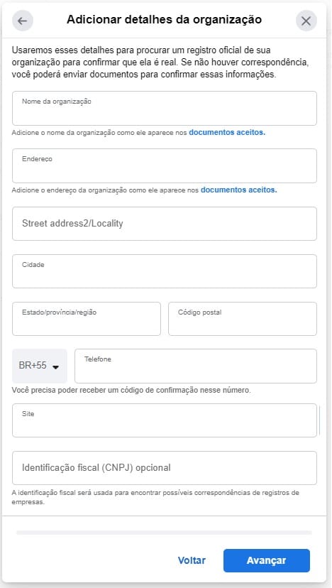 Informações da empresa